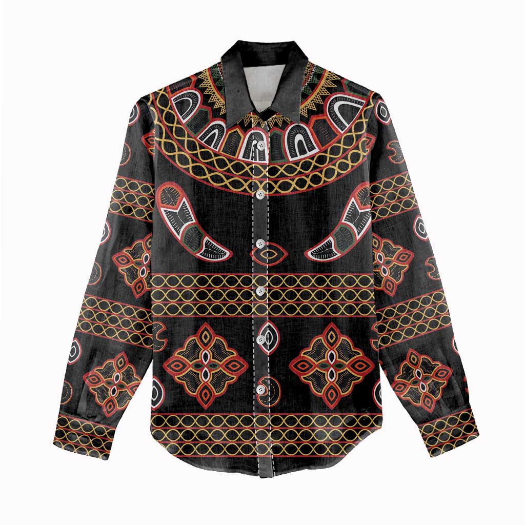 Toghu Women Casual Shirt Cameroon Traditional Pattern