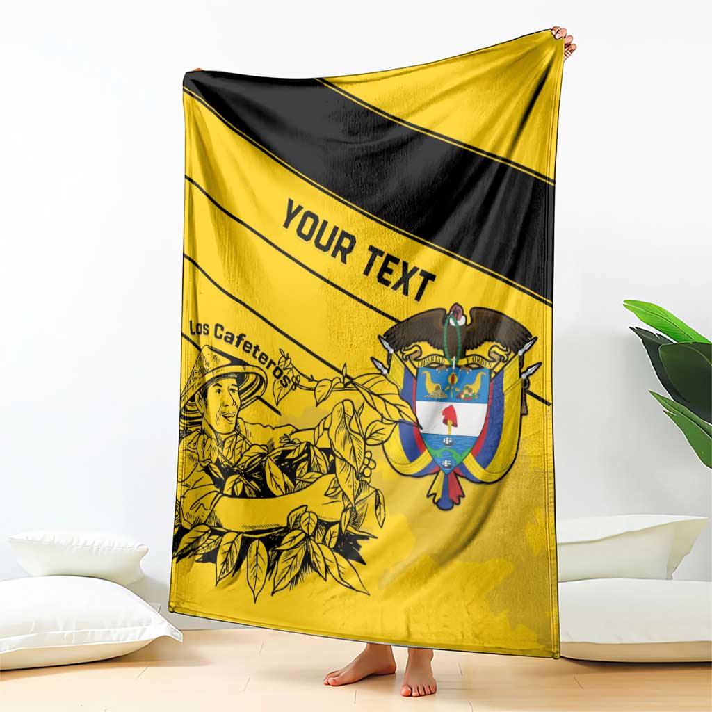Custom Colombia Football Blanket Go Los Cafeteros