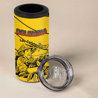 Custom Colombia Football 4 in 1 Can Cooler Tumbler Go Los Cafeteros