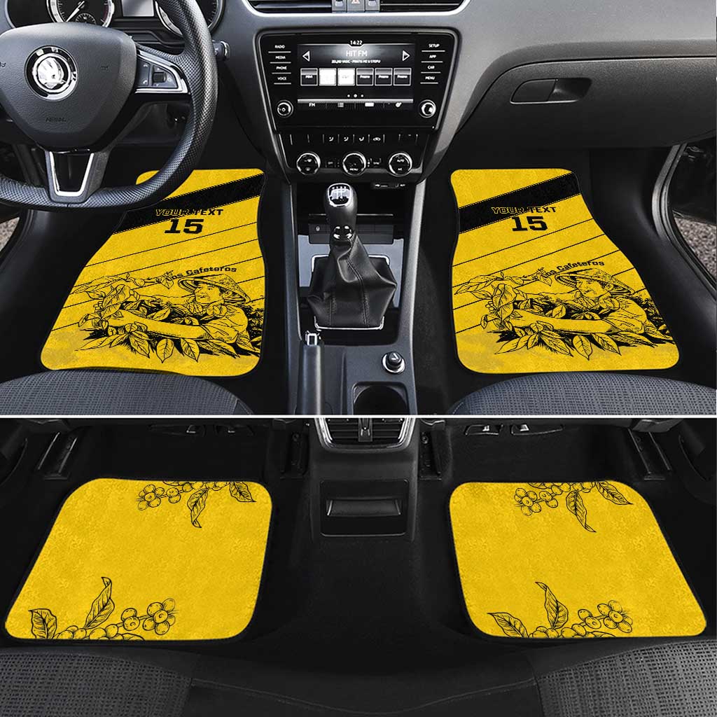 Custom Colombia Football Car Mats Go Los Cafeteros