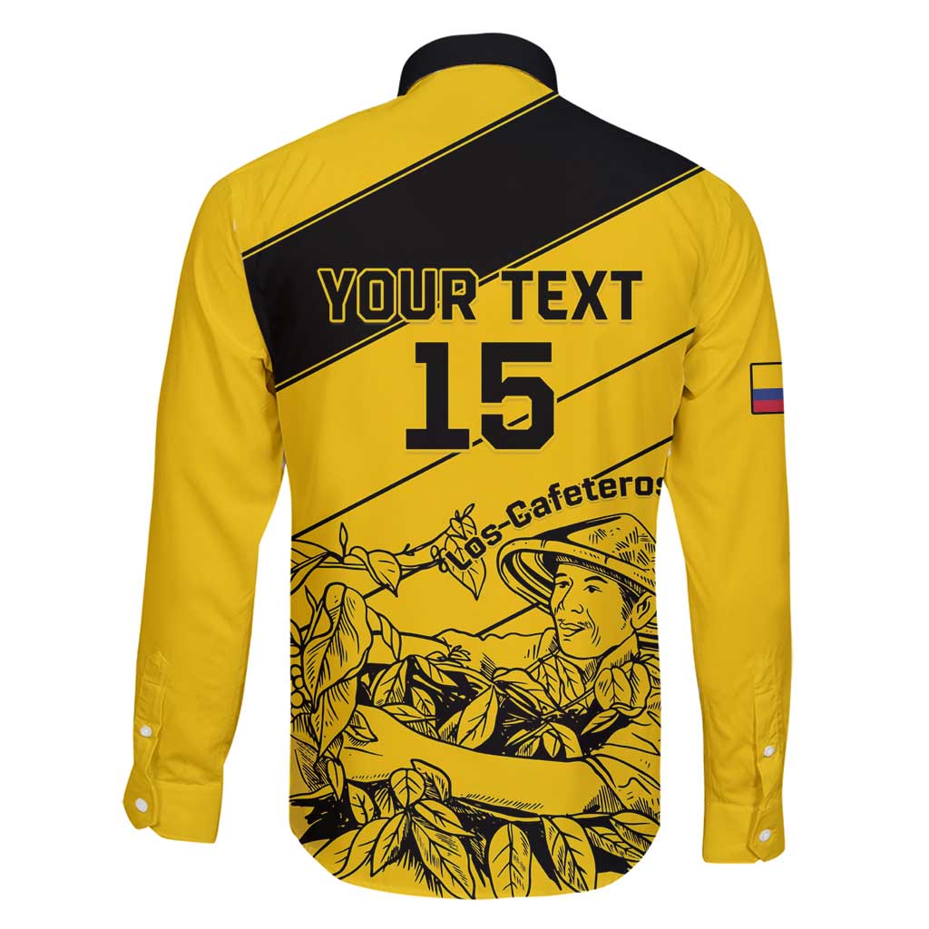 Custom Colombia Football Family Matching Long Sleeve Bodycon Dress and Hawaiian Shirt Go Los Cafeteros