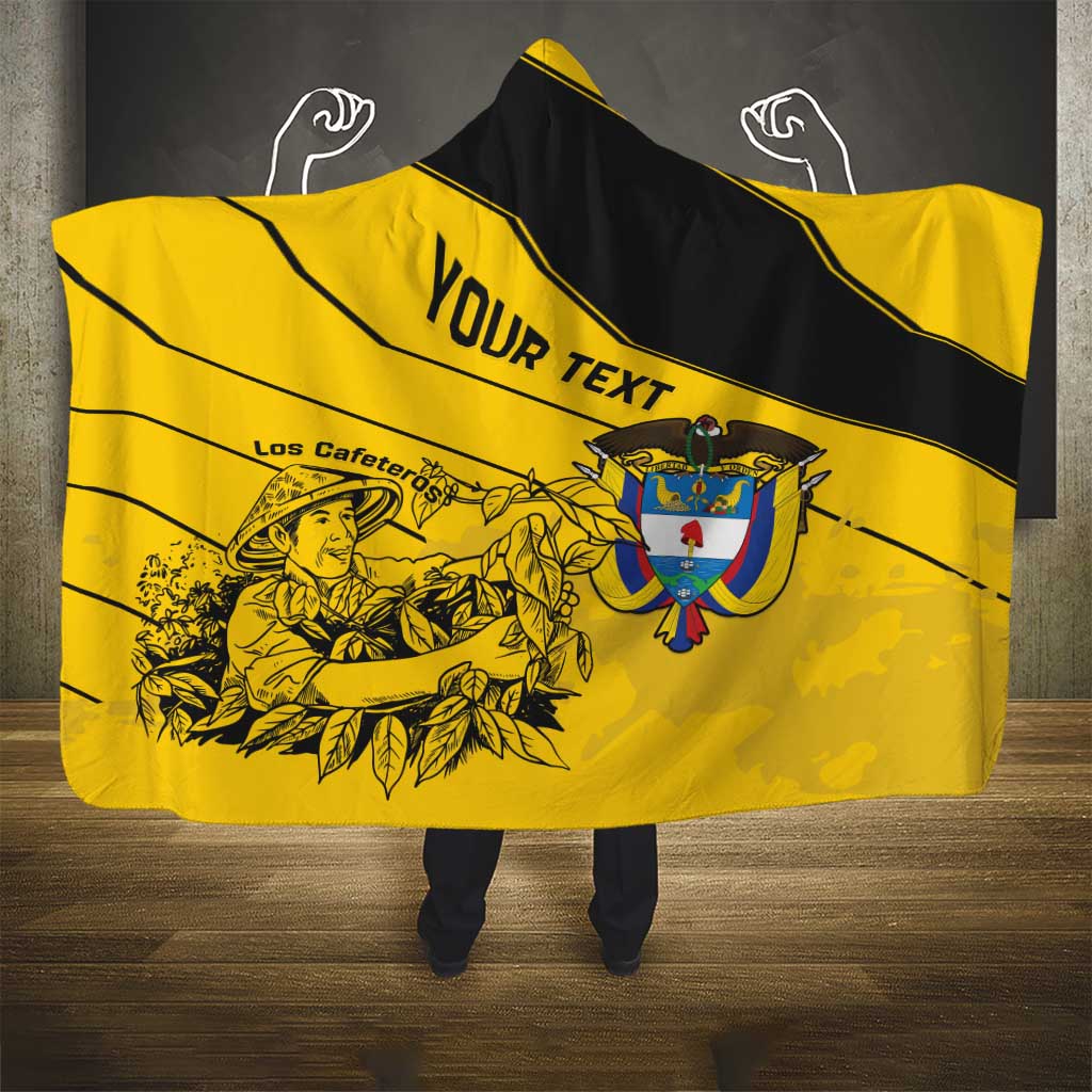 Custom Colombia Football Hooded Blanket Go Los Cafeteros