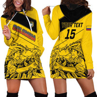 Custom Colombia Football Hoodie Dress Go Los Cafeteros