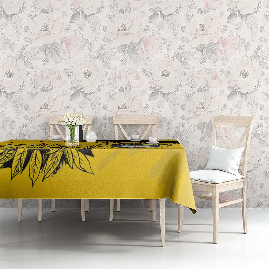 Custom Colombia Football Tablecloth Go Los Cafeteros