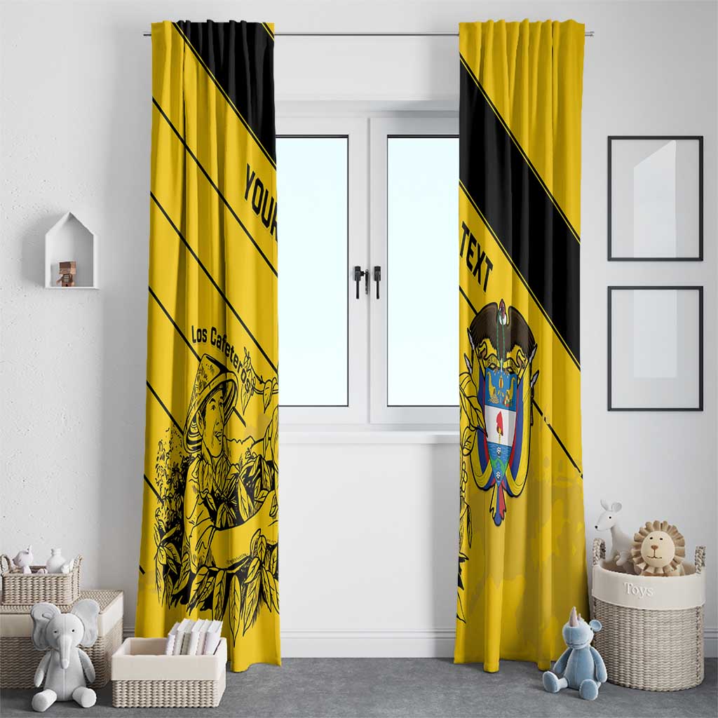 Custom Colombia Football Window Curtain Go Los Cafeteros