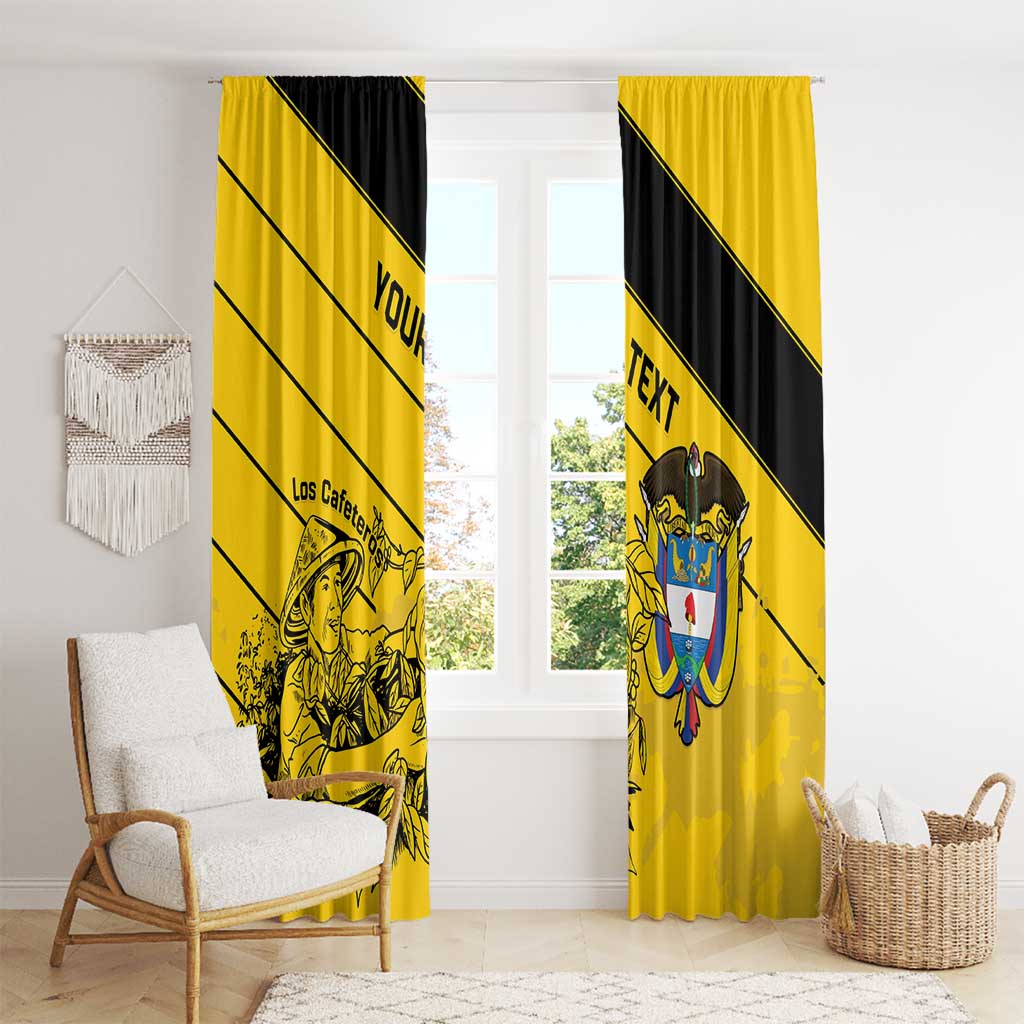 Custom Colombia Football Window Curtain Go Los Cafeteros