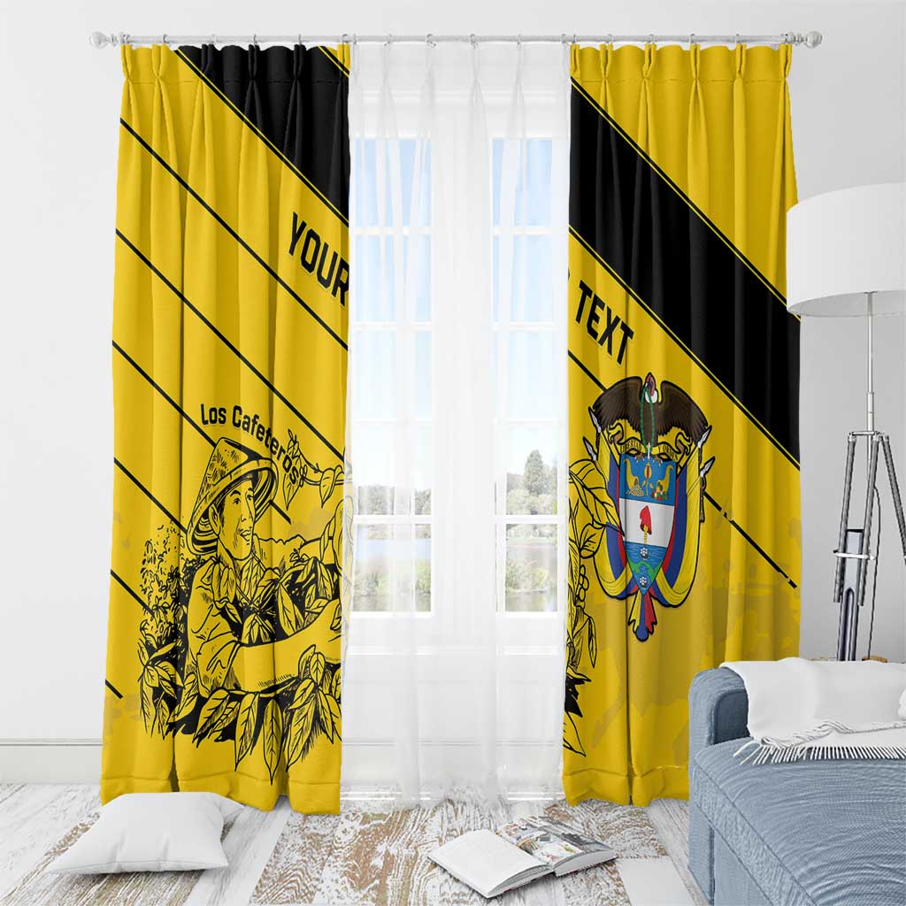 Custom Colombia Football Window Curtain Go Los Cafeteros
