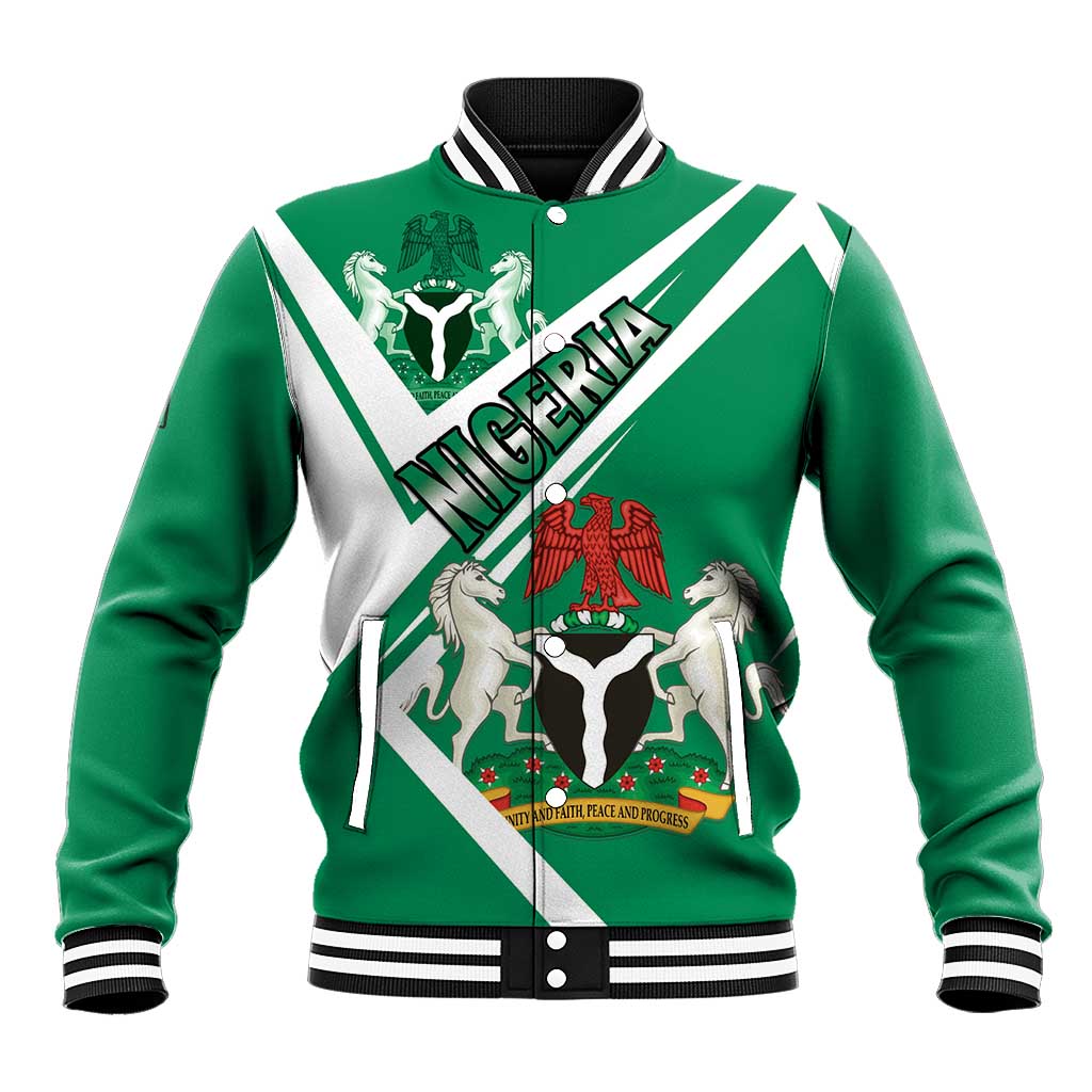 Nigeria Coat Of Arms Baseball Jacket Sporty Style