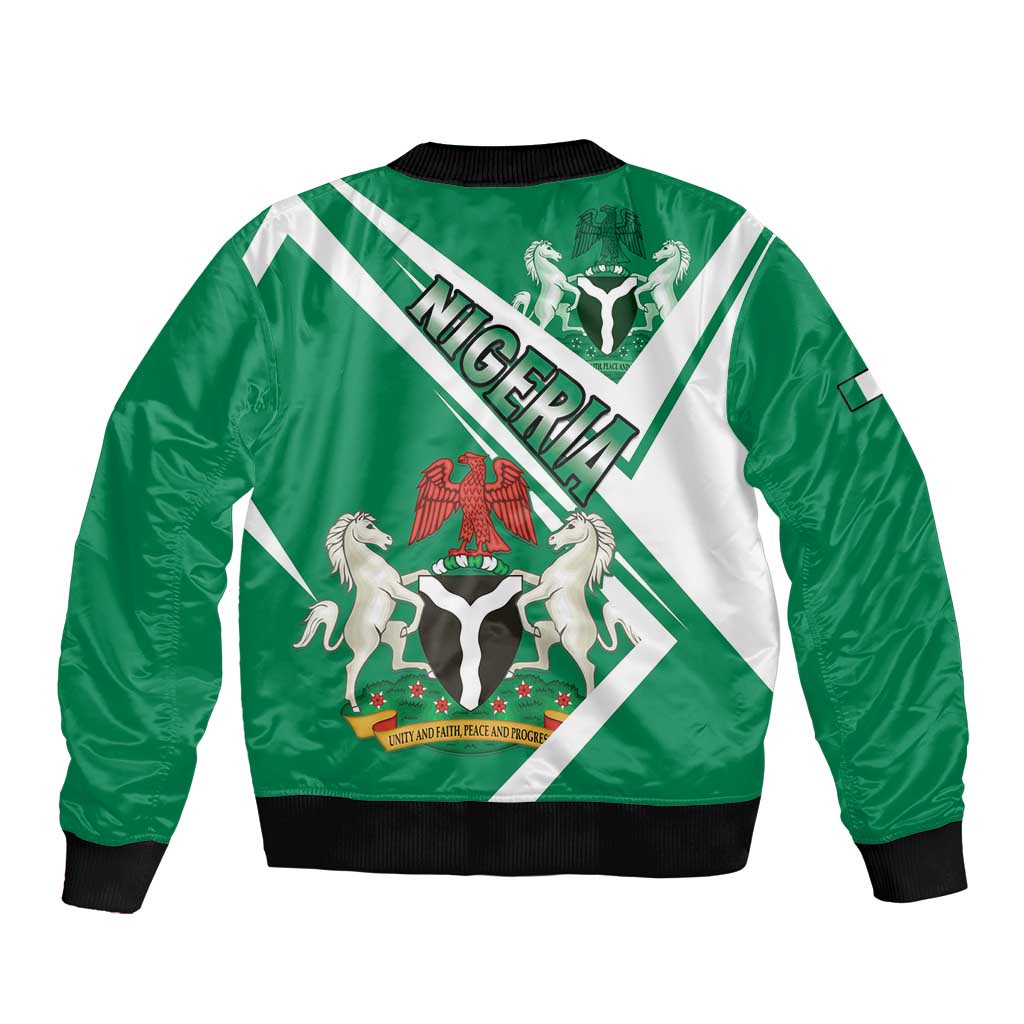 Nigeria Coat Of Arms Bomber Jacket Sporty Style