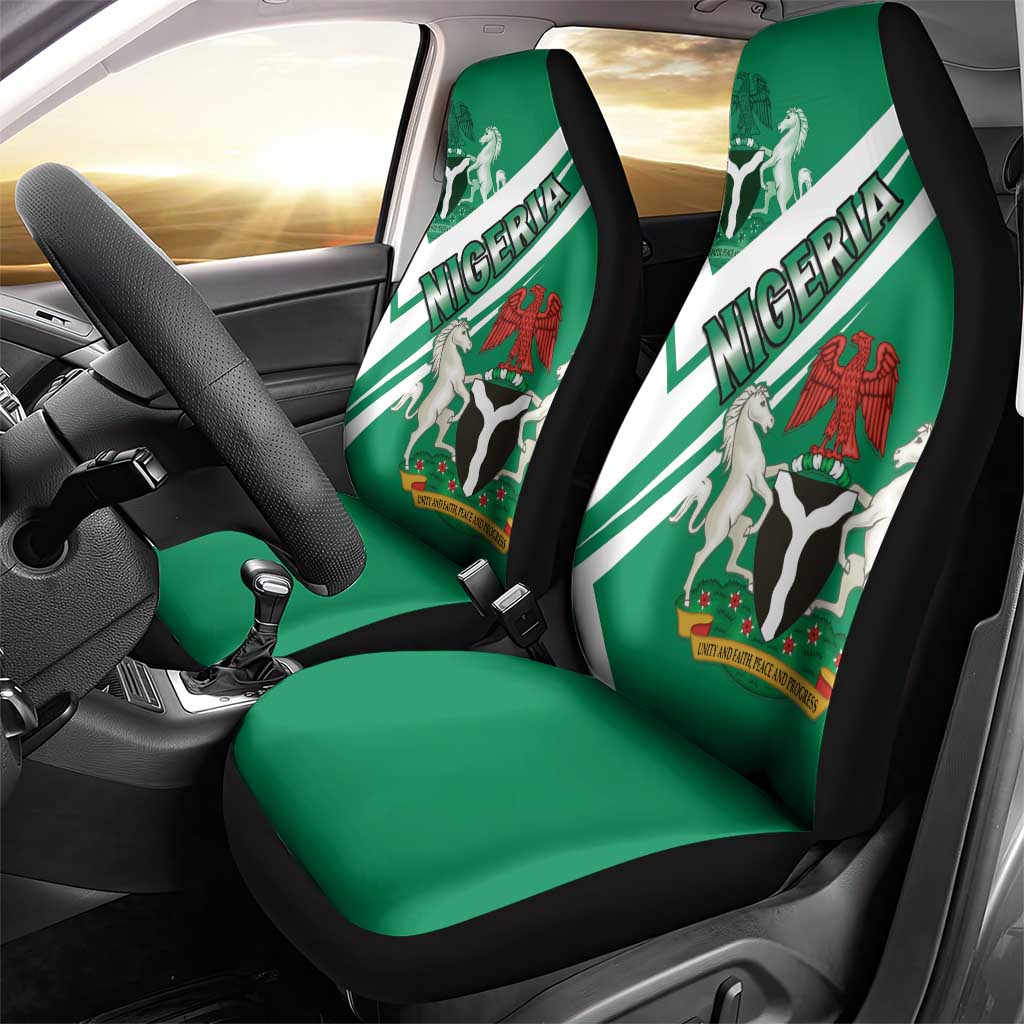 Nigeria Coat Of Arms Car Seat Cover Sporty Style