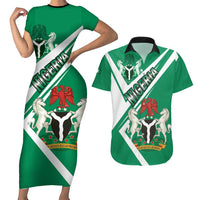 Nigeria Coat Of Arms Couples Matching Short Sleeve Bodycon Dress and Hawaiian Shirt Sporty Style