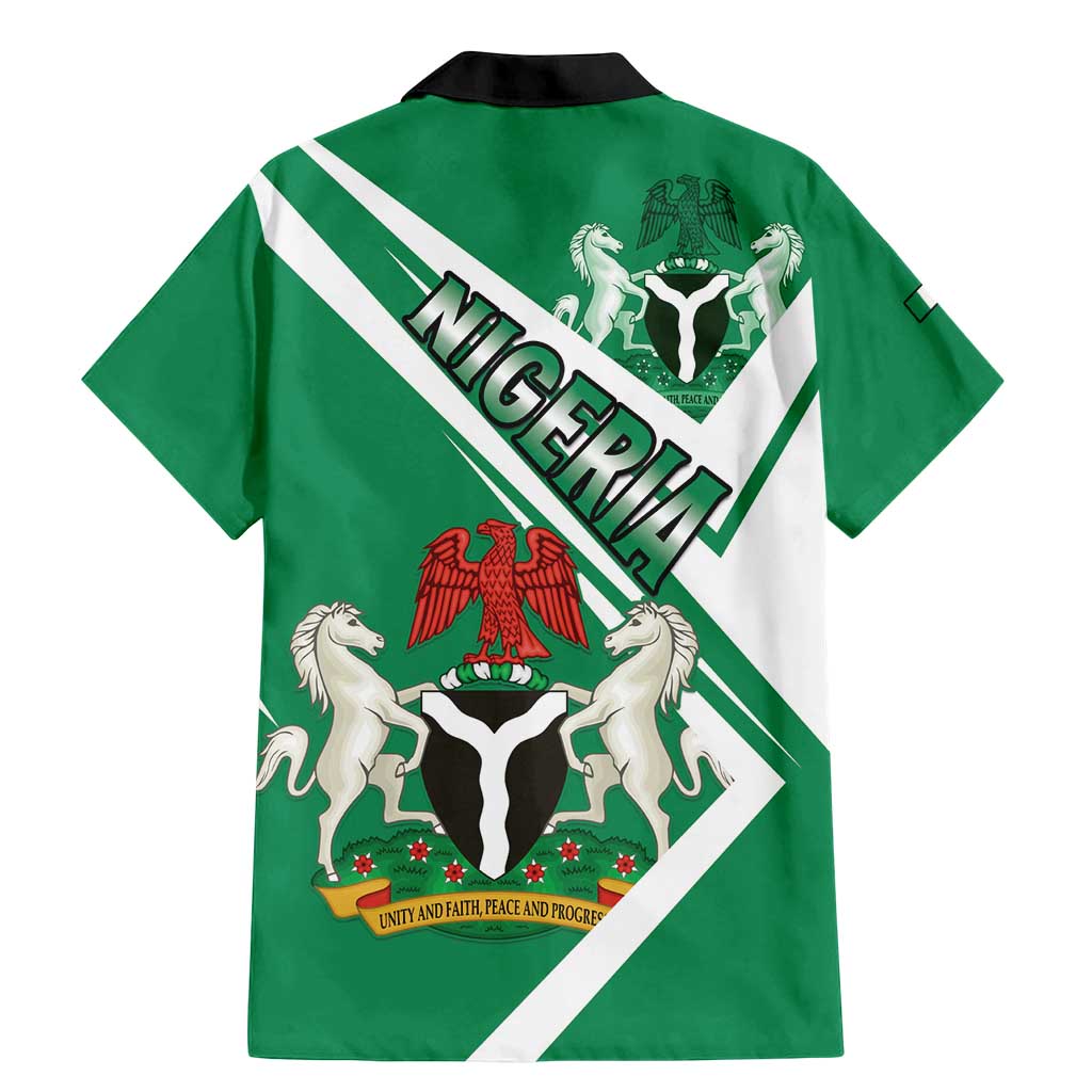 Nigeria Coat Of Arms Family Matching Mermaid Dress and Hawaiian Shirt Sporty Style