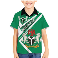 Nigeria Coat Of Arms Family Matching Mermaid Dress and Hawaiian Shirt Sporty Style
