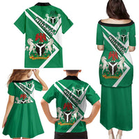 Nigeria Coat Of Arms Family Matching Puletasi and Hawaiian Shirt Sporty Style