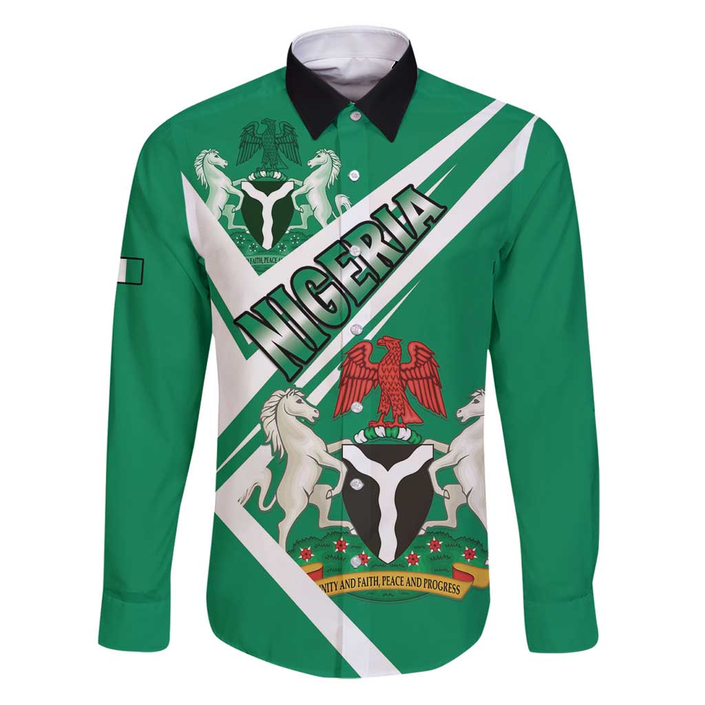 Nigeria Coat Of Arms Family Matching Puletasi and Hawaiian Shirt Sporty Style