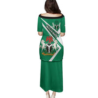Nigeria Coat Of Arms Family Matching Puletasi and Hawaiian Shirt Sporty Style