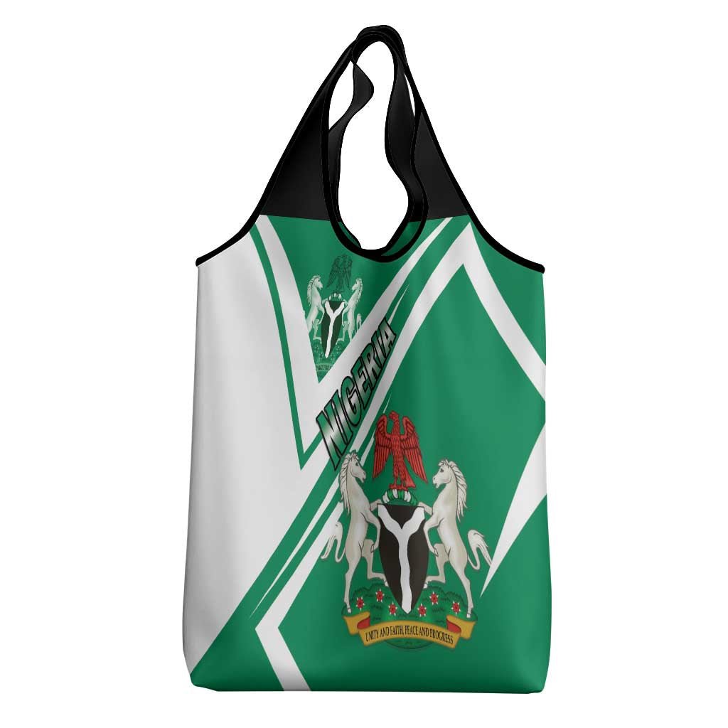 Nigeria Coat Of Arms Grocery Bag Sporty Style