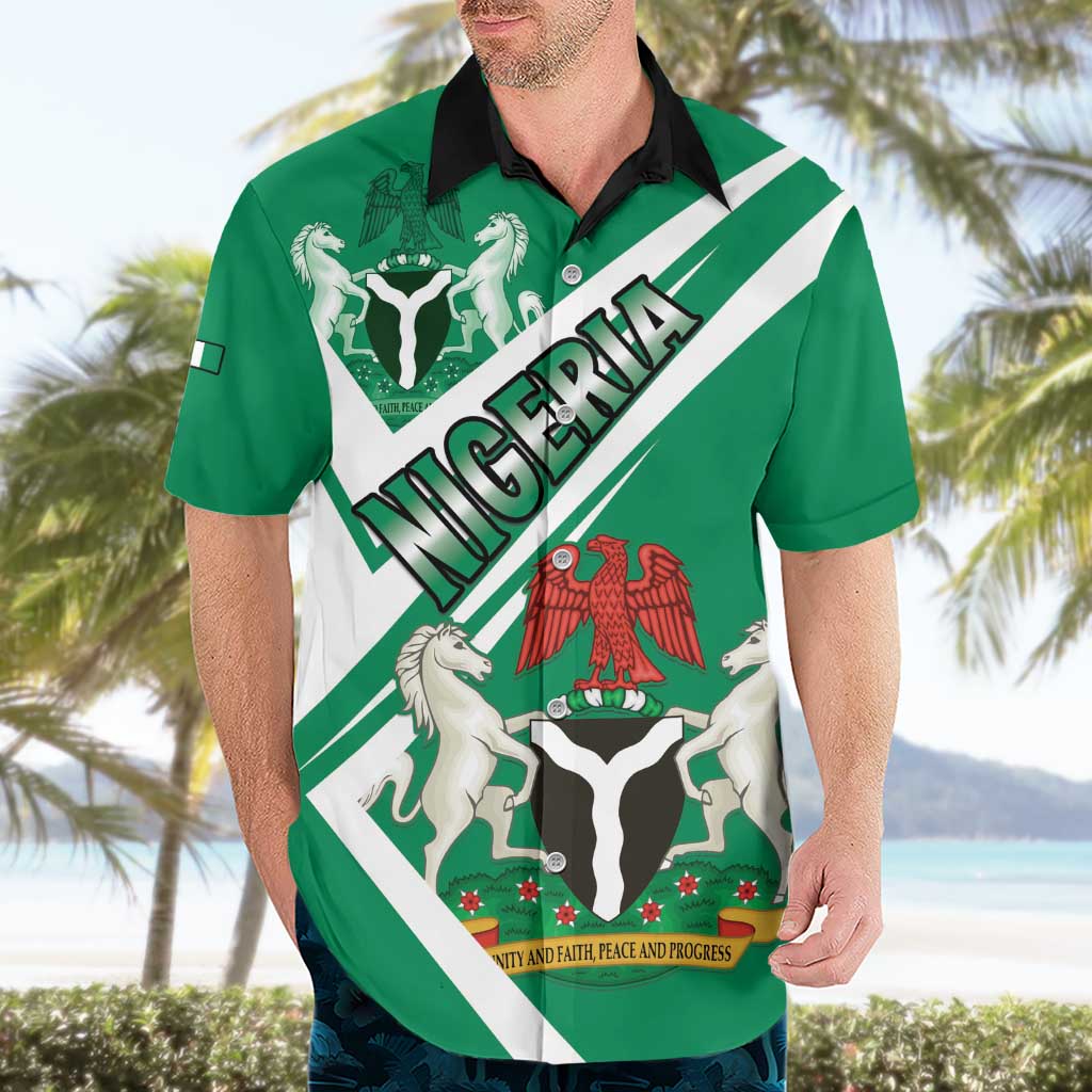 Nigeria Coat Of Arms Hawaiian Shirt Sporty Style