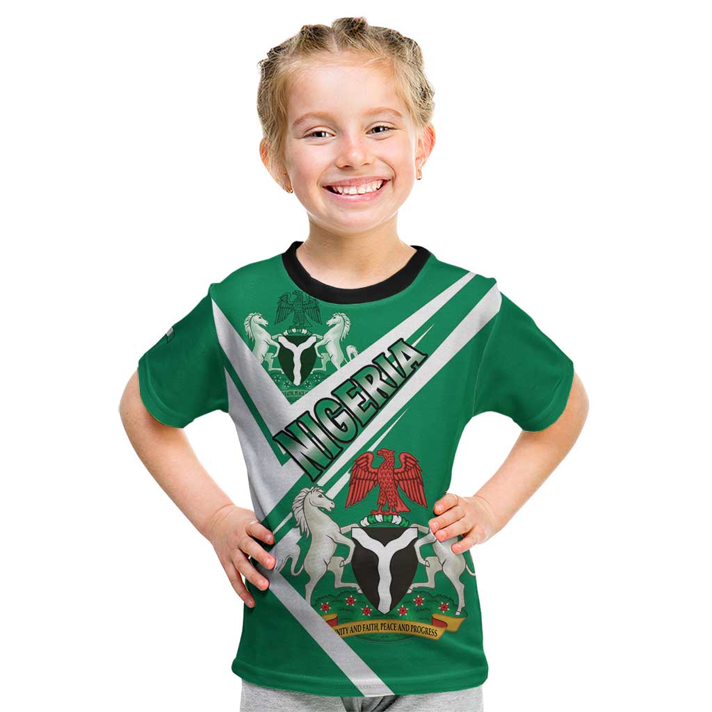 Nigeria Coat Of Arms Kid T Shirt Sporty Style