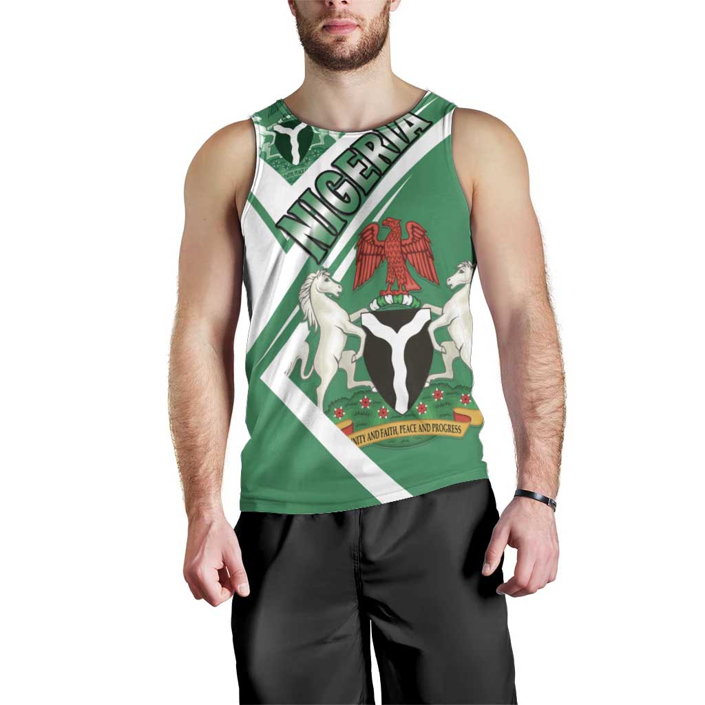Nigeria Coat Of Arms Men Tank Top Sporty Style