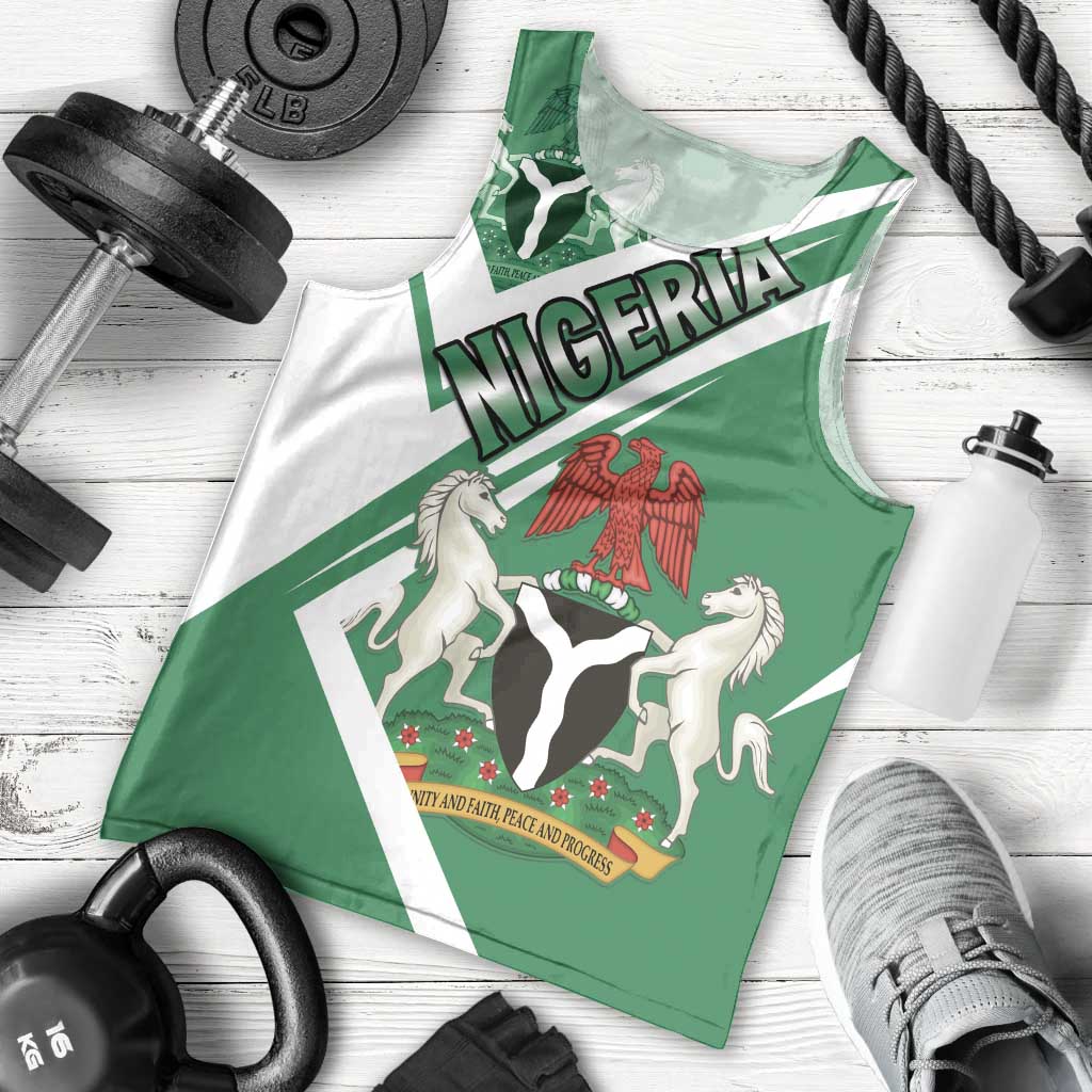 Nigeria Coat Of Arms Men Tank Top Sporty Style