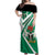 Nigeria Coat Of Arms Off Shoulder Maxi Dress Sporty Style