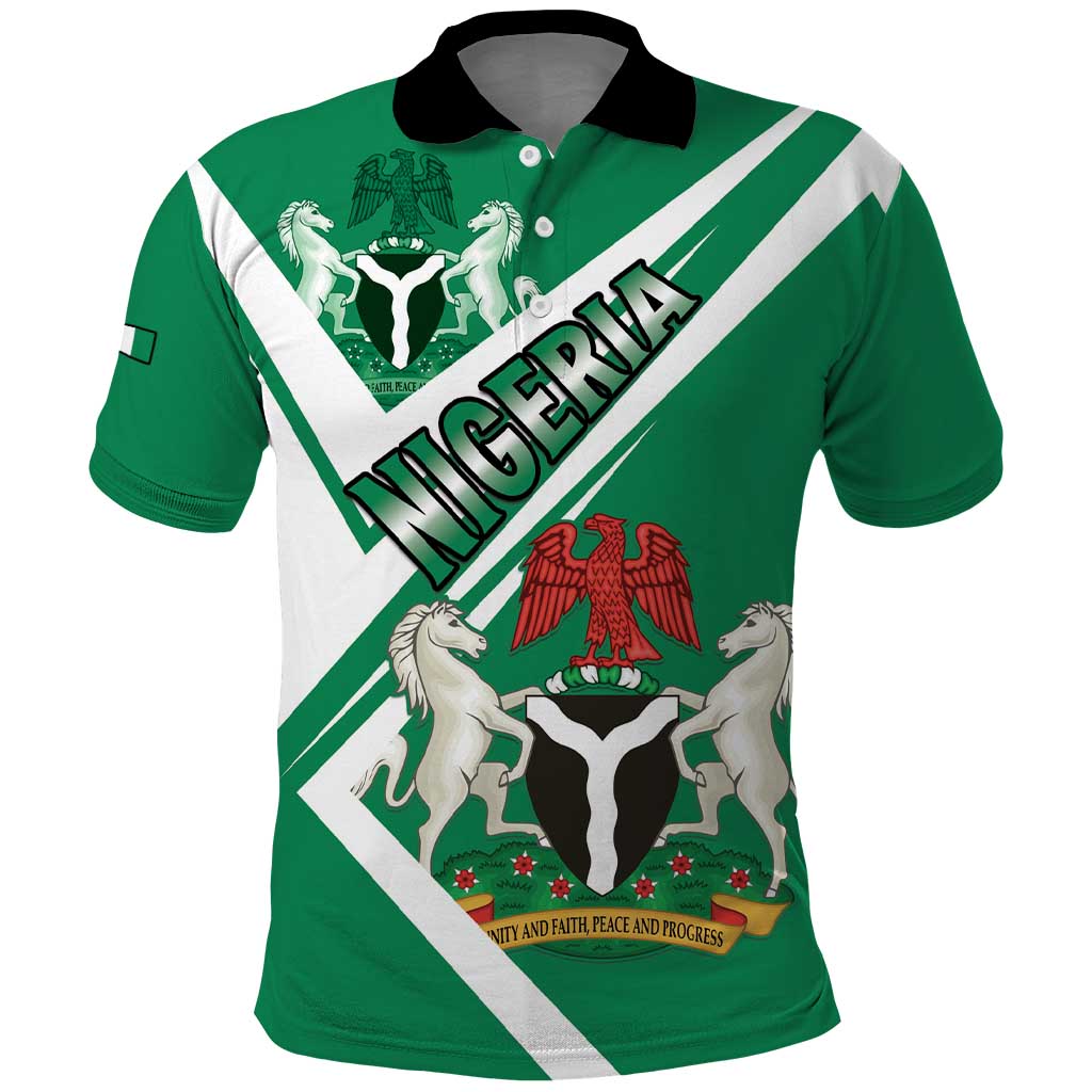 Nigeria Coat Of Arms Polo Shirt Sporty Style