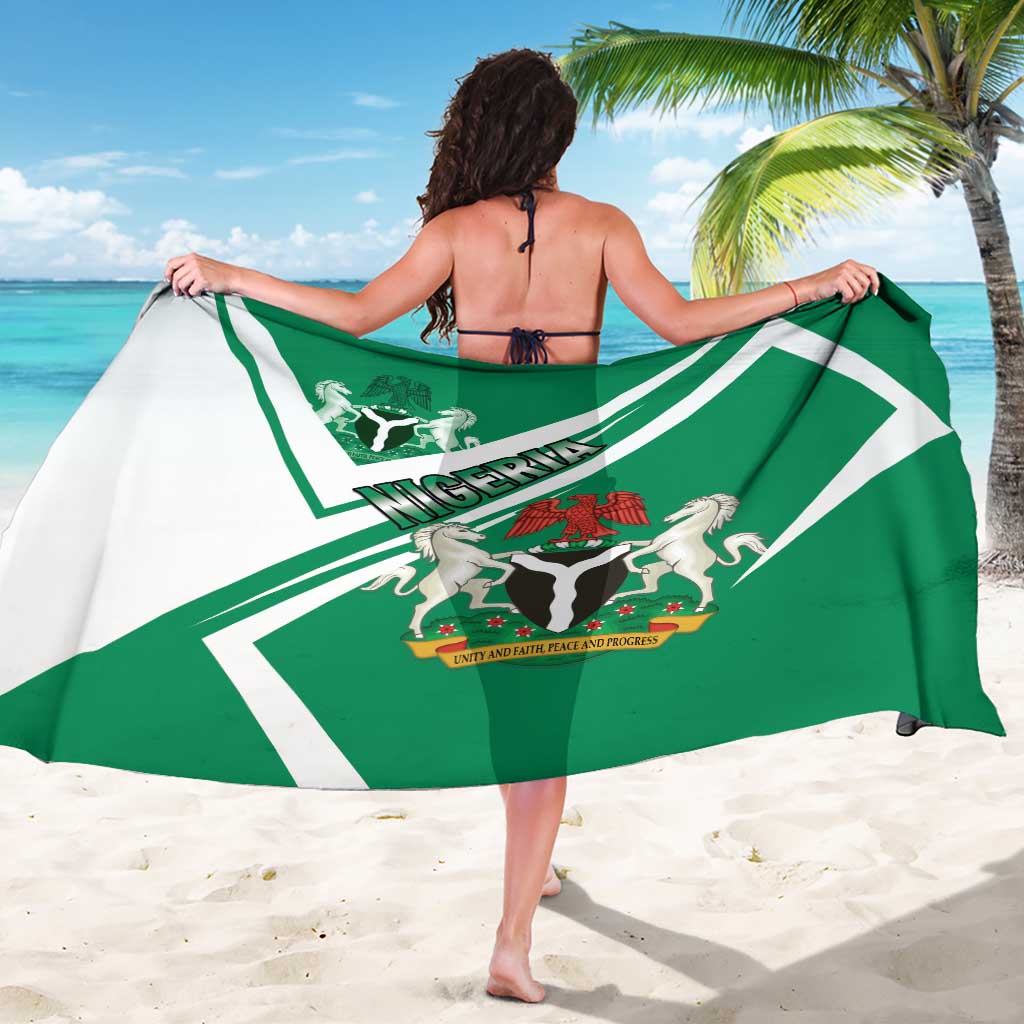 Nigeria Coat Of Arms Sarong Sporty Style