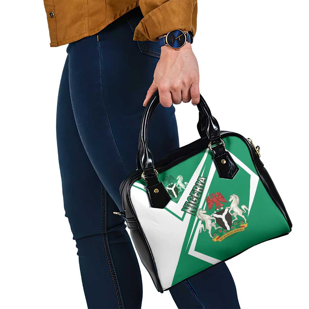 Nigeria Coat Of Arms Shoulder Handbag Sporty Style