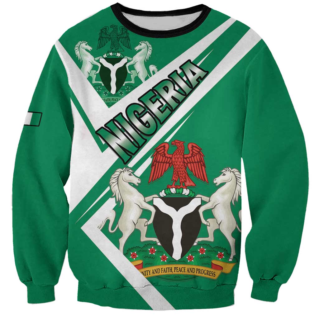 Nigeria Coat Of Arms Sweatshirt Sporty Style