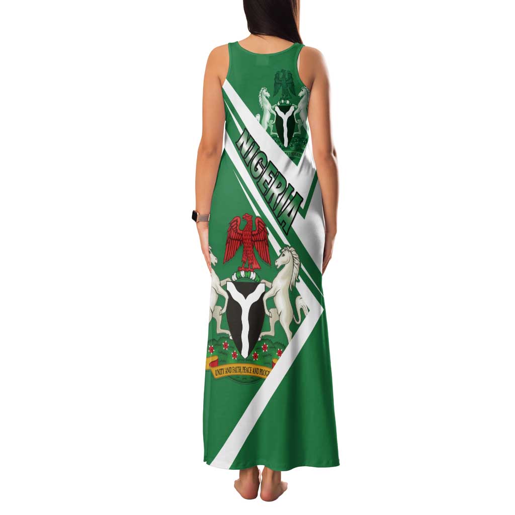 Nigeria Coat Of Arms Tank Maxi Dress Sporty Style