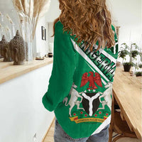 Nigeria Coat Of Arms Women Casual Shirt Sporty Style