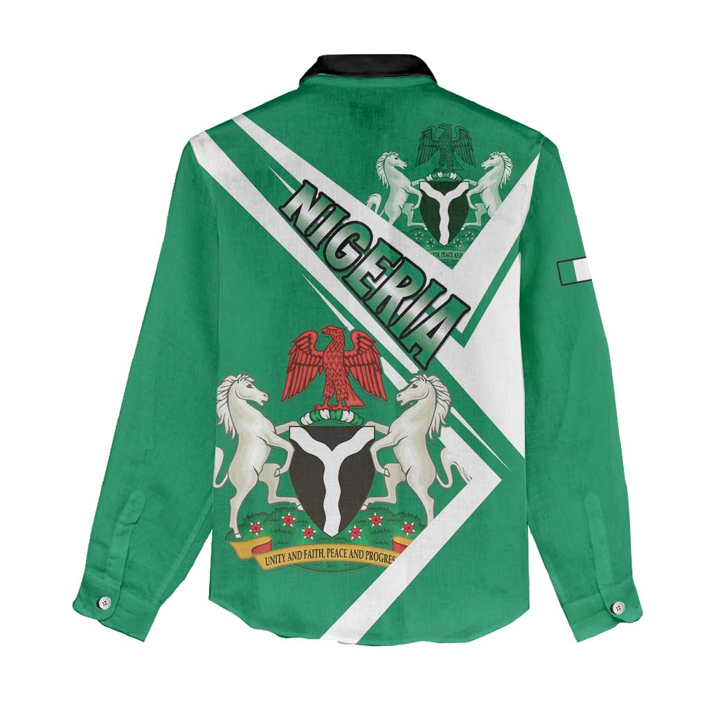 Nigeria Coat Of Arms Women Casual Shirt Sporty Style