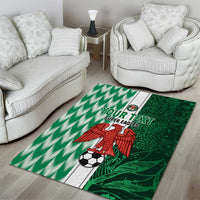 Custom Nigeria Football Area Rug Come On Super Eagles