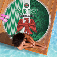 Custom Nigeria Football Beach Blanket Come On Super Eagles