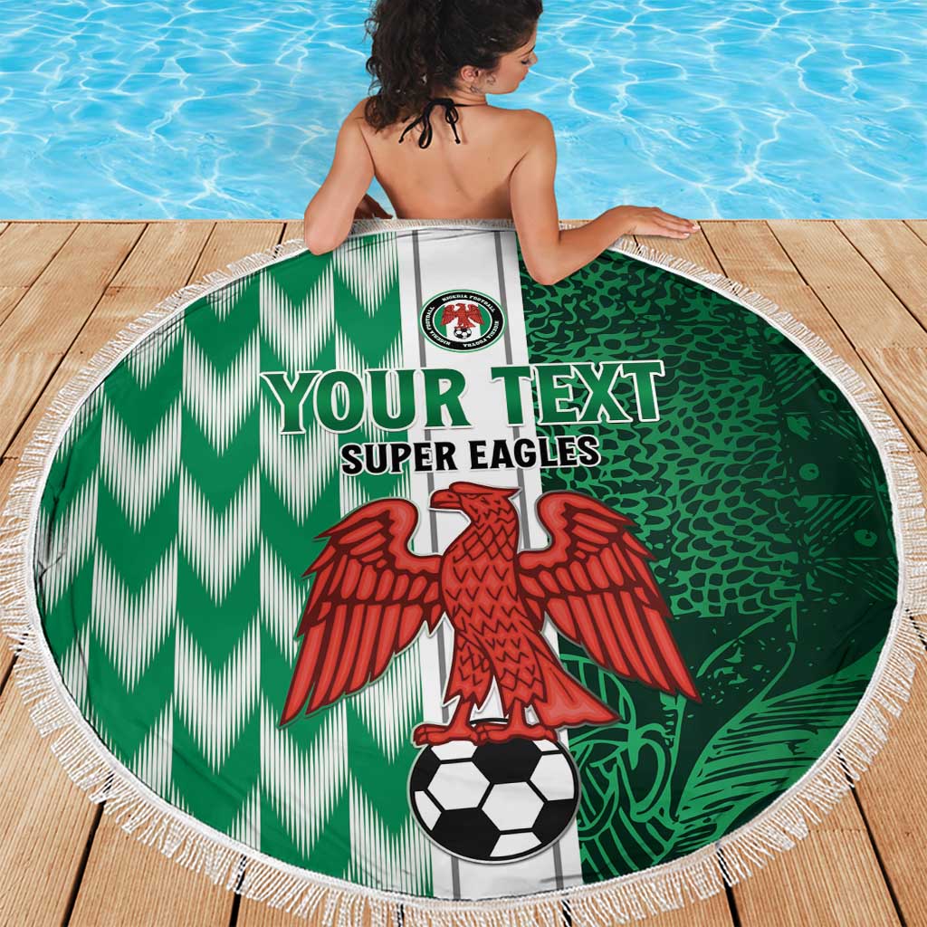 Custom Nigeria Football Beach Blanket Come On Super Eagles