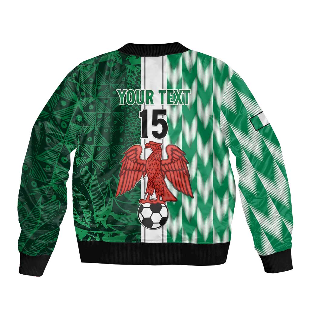 Custom Nigeria Football Bomber Jacket Come On Super Eagles