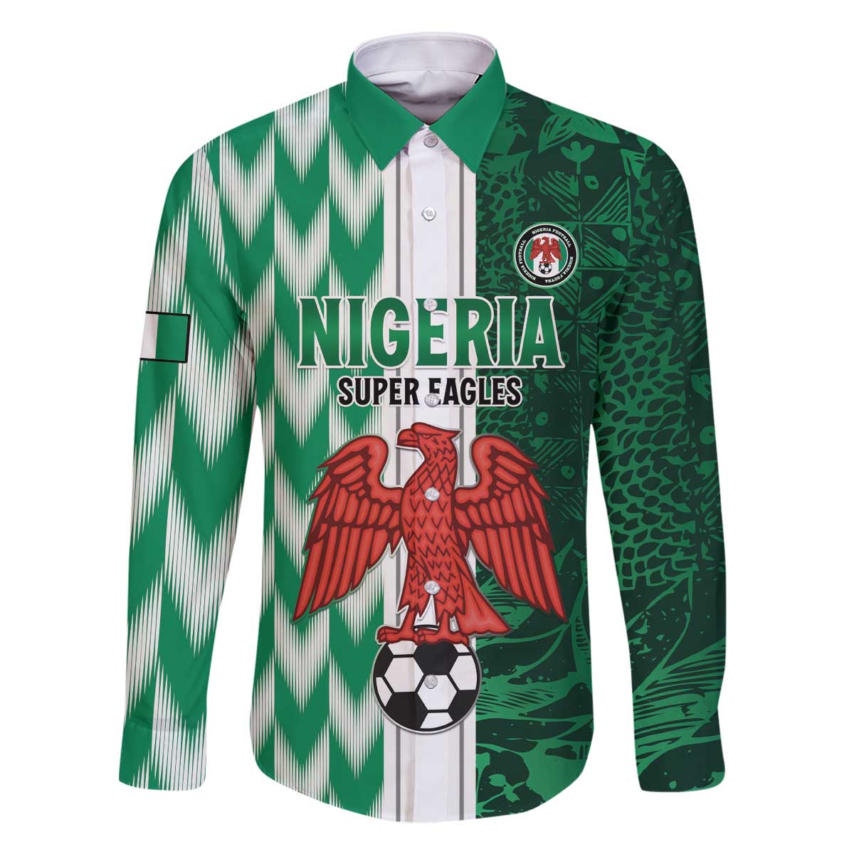 Custom Nigeria Football Family Matching Off The Shoulder Long Sleeve Dress and Hawaiian Shirt Come On Super Eagles