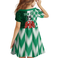 Custom Nigeria Football Family Matching Off Shoulder Short Dress and Hawaiian Shirt Come On Super Eagles