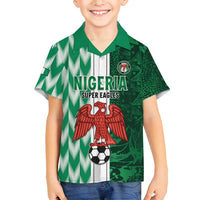 Custom Nigeria Football Family Matching Off Shoulder Short Dress and Hawaiian Shirt Come On Super Eagles