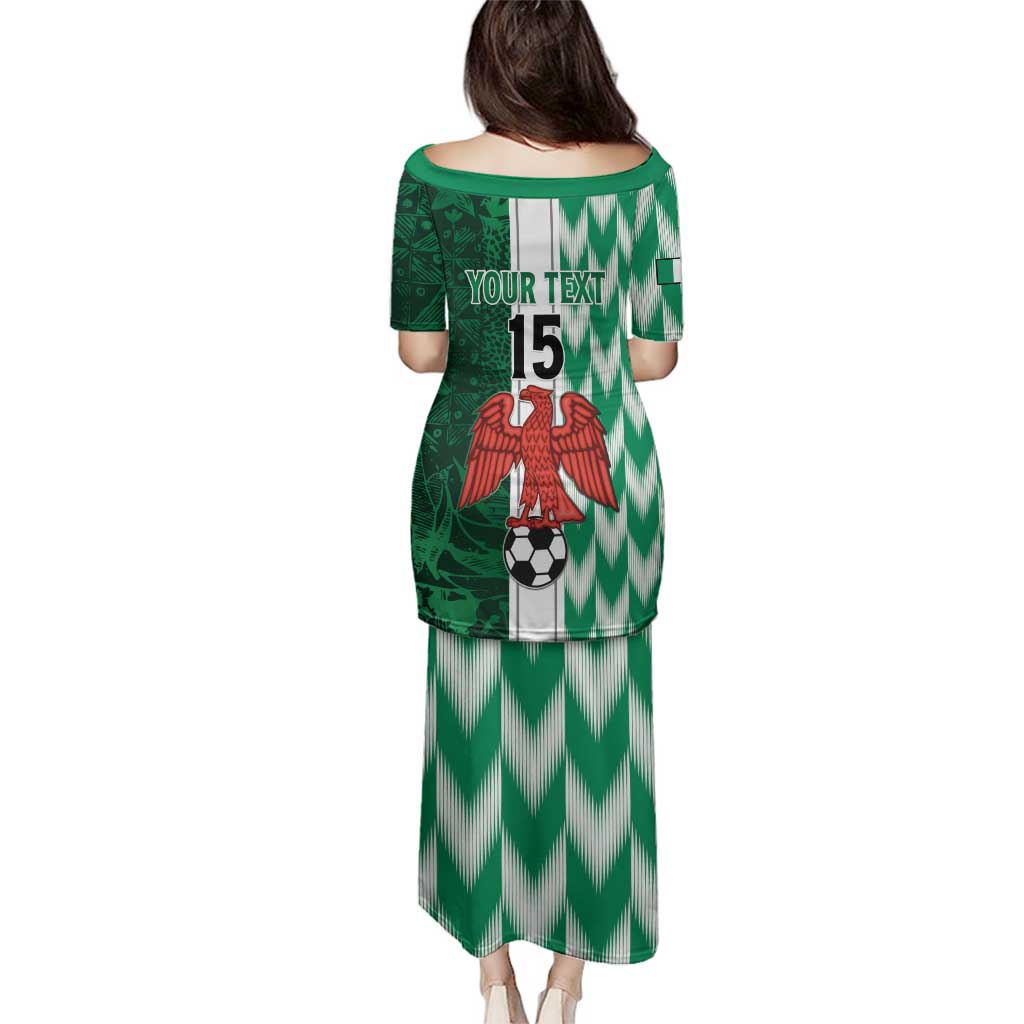 Custom Nigeria Football Family Matching Puletasi and Hawaiian Shirt Come On Super Eagles