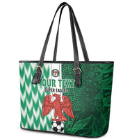 Custom Nigeria Football Leather Tote Bag Come On Super Eagles