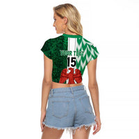 Custom Nigeria Football Raglan Cropped T Shirt Come On Super Eagles