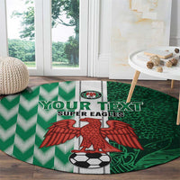 Custom Nigeria Football Round Carpet Come On Super Eagles