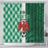 Custom Nigeria Football Shower Curtain Come On Super Eagles