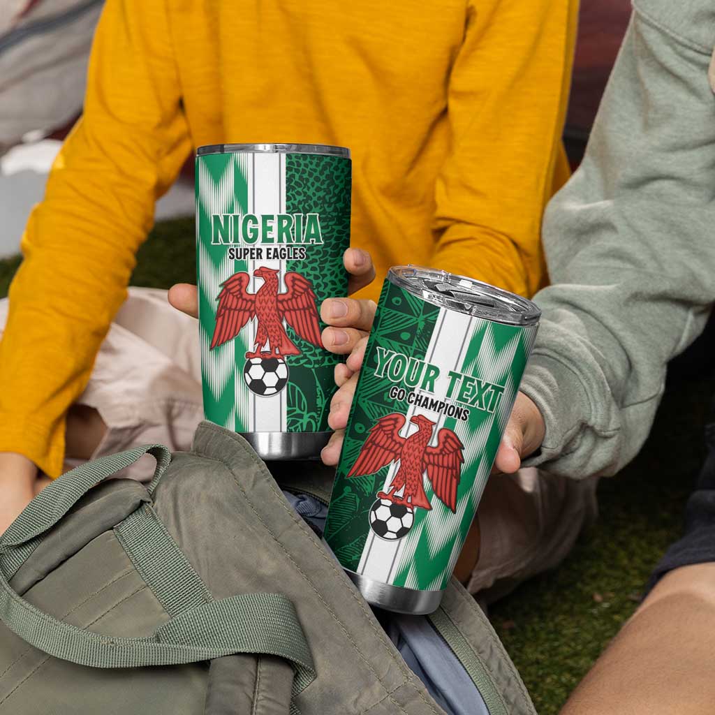 Custom Nigeria Football Tumbler Cup Come On Super Eagles