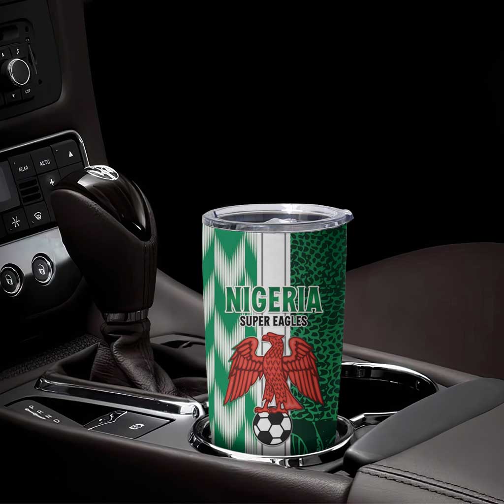 Custom Nigeria Football Tumbler Cup Come On Super Eagles