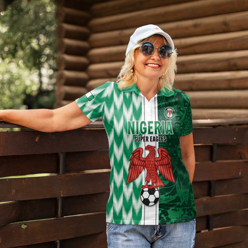 Custom Nigeria Football Women Polo Shirt Come On Super Eagles