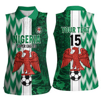 Custom Nigeria Football Women Sleeveless Polo Shirt Come On Super Eagles