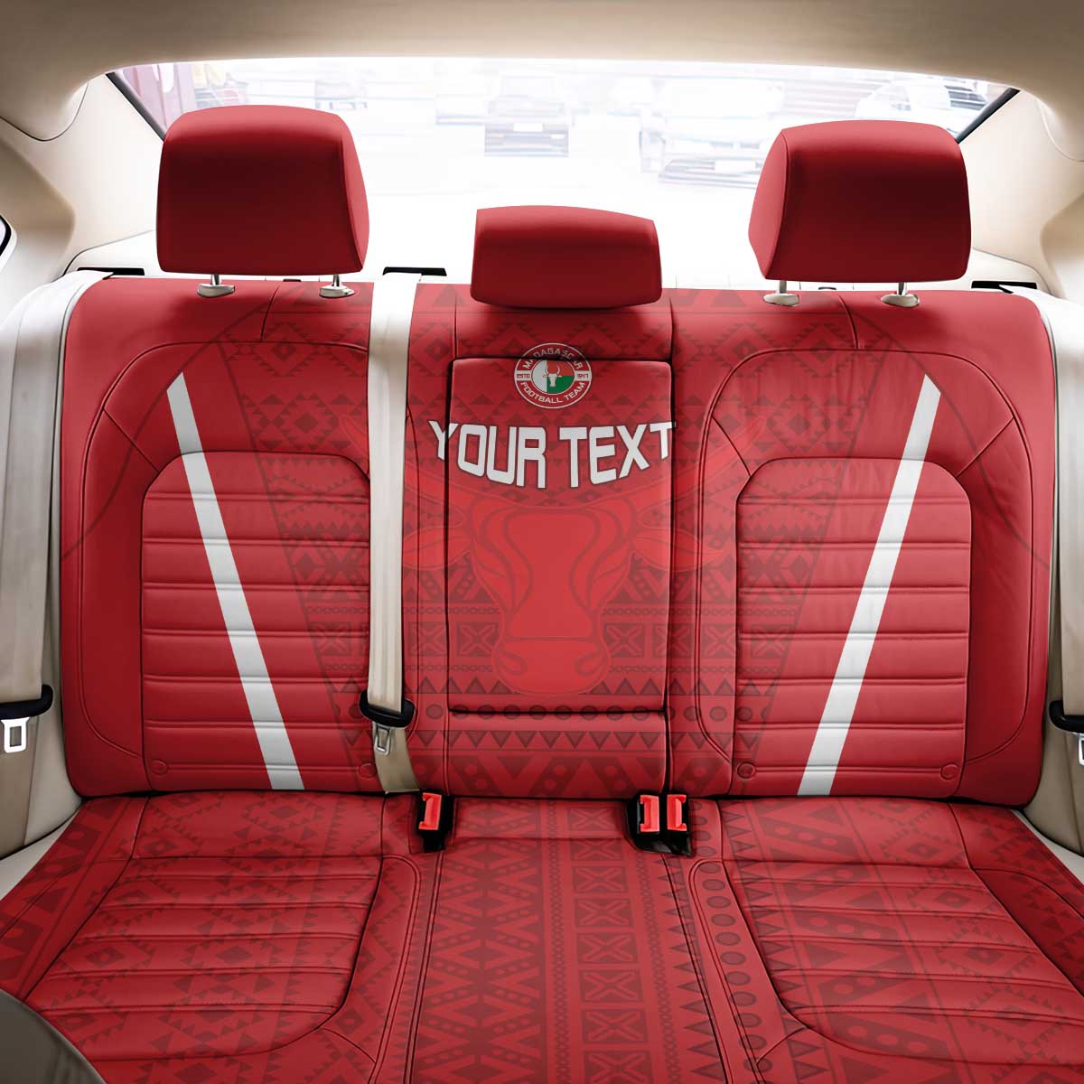 Custom Madagascar Football Back Car Seat Cover Go Barea Go